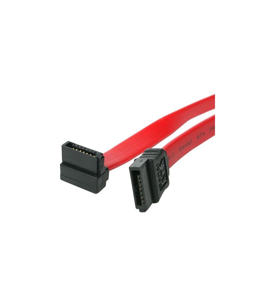 StarTech.com Cable SATA 0,45m Acodado en Ángulo Recto - Rojo - 18in Pulgadas Cable Serial ATA - Imagen 2