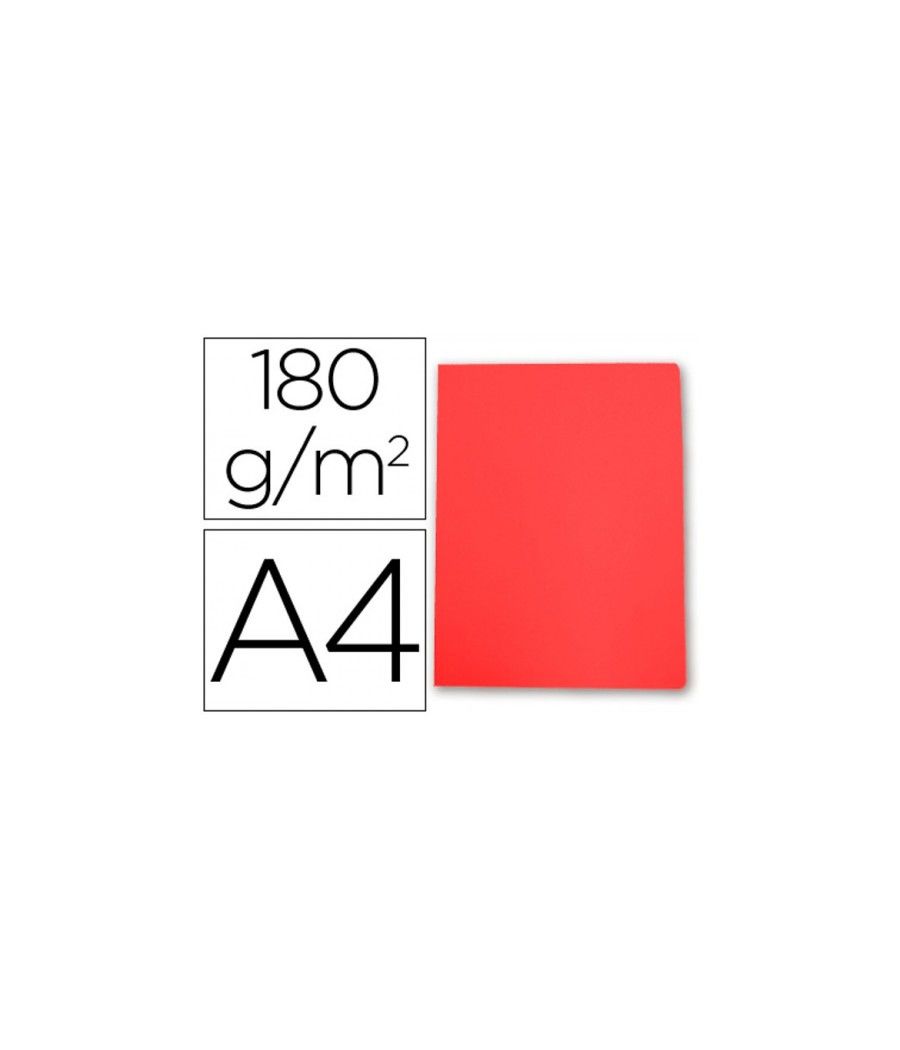 Subcarpeta simples pastel 180 grs a4 color rojo gio 400040551 pack 50 unidades