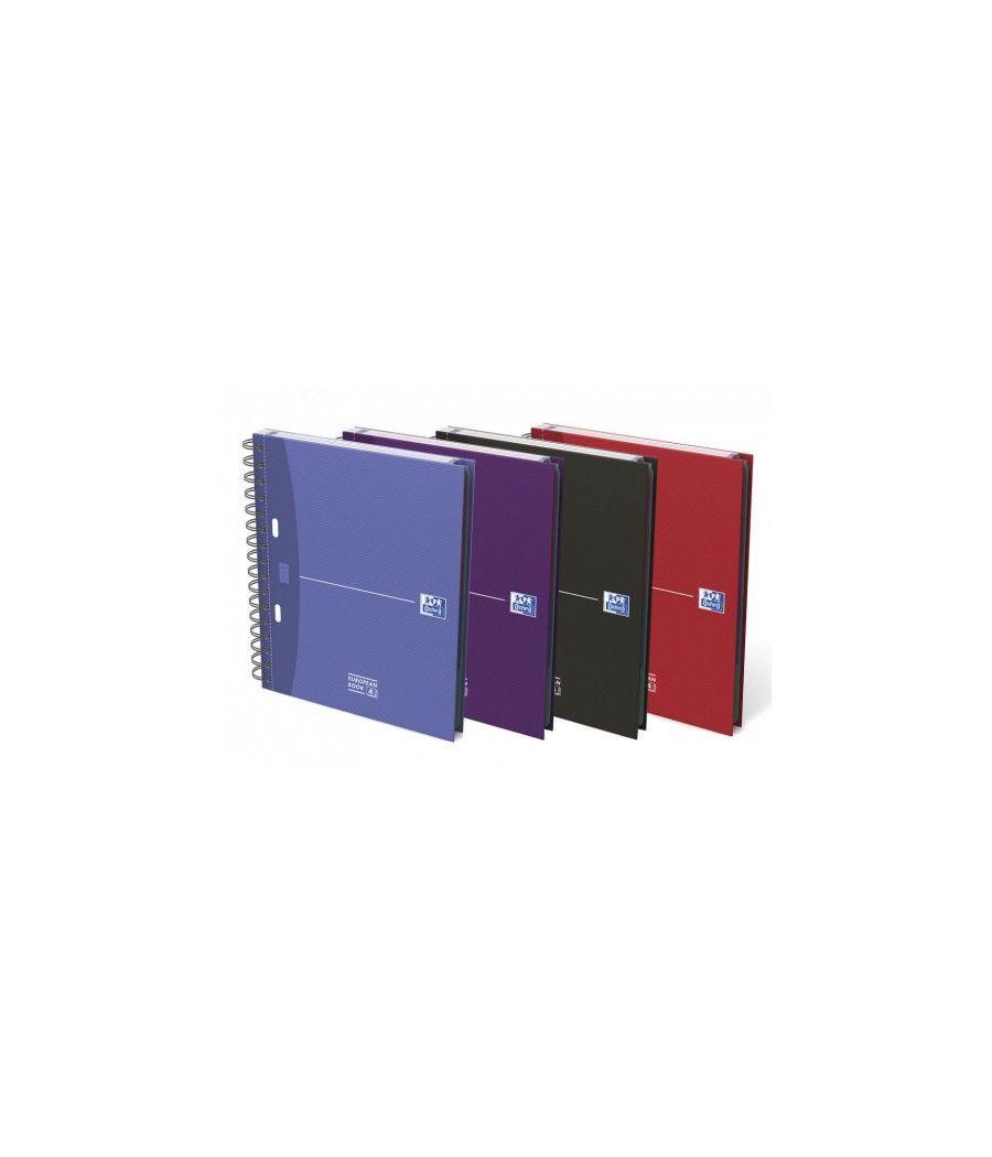 Cuaderno europeanbook 1 tapa extradura a5+ 100 hojas 5x5 colores surtidos essentials 3sep oxford 100100314 pack 5 unidades