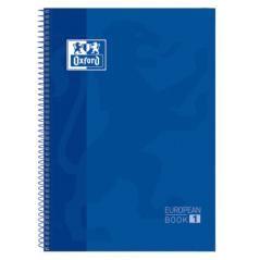 Cuaderno europeanbook 1 tapa extradura a4+ 80 hojas 5x5 color azul oscuro oxford 100430197 pack 5 unidades