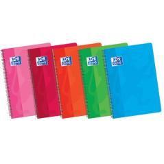 Oxford 100430166 cuaderno y block 80 hojas colores surtidos pack 5 unidades