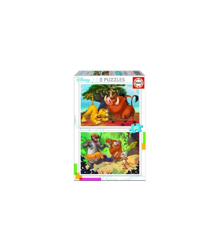 Puzzle infantil 2x20 disney animals de 3-5 años educa borras 18103