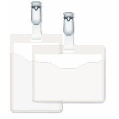 Caja de 25 identificadores con pinza transparente 60x90 durable 8106-19