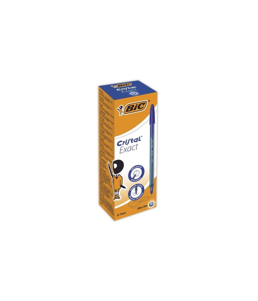 Bic cristal exact azul bolígrafo ultrafino 20 pieza(s) pack 20 unidades