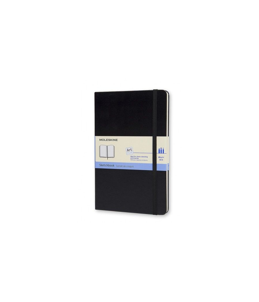 Cuaderno de bocetos negro l (13x21cm) moleskine artqp063