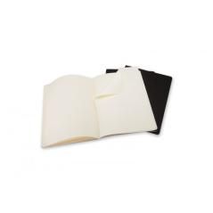 Set de 3 libretas cahier negras xl (19x25cm) lisas moleskine qp323