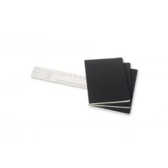 Set de 3 libretas cahier negras xl (19x25cm) lisas moleskine qp323