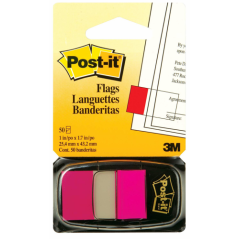 Pack 12 dispensadores de 50 unidades index rosa (25.4x43.1) post-it 3m68021