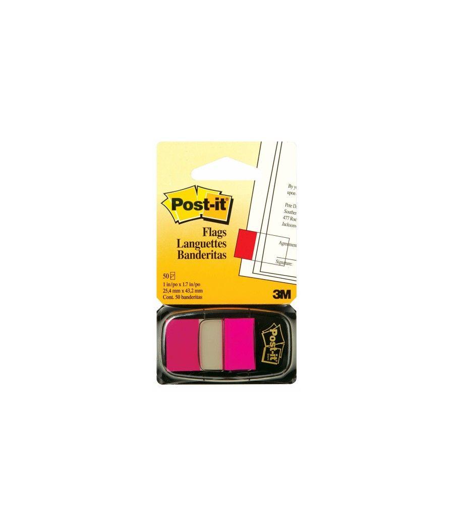 Pack 12 dispensadores de 50 unidades index rosa (25.4x43.1) post-it 3m68021