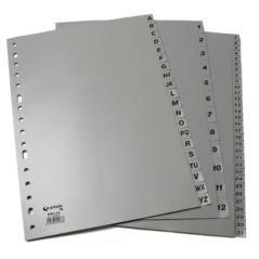 Juego numerico xs 1-12 folio polipropileno gris grafoplas 44412071