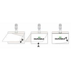 Caja de 25 identificadores pinza plastico lamina autoadhesiva durable 8102-19