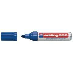 Marcador permanente punta redonda 3-4mm 550 azul edding 550-03 pack 10 unidades