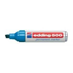 Marcador permanente punta biselada 2-7mm 500 azul edding 500-03 pack 10 unidades