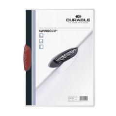 Dossier con clip swingclip 30 h a4 rojo durable 2260-03 pack 25 unidades