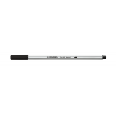 Rotulador punta fibra pincel pen 68 brush negro stabilo 568/46 pack 10 unidades