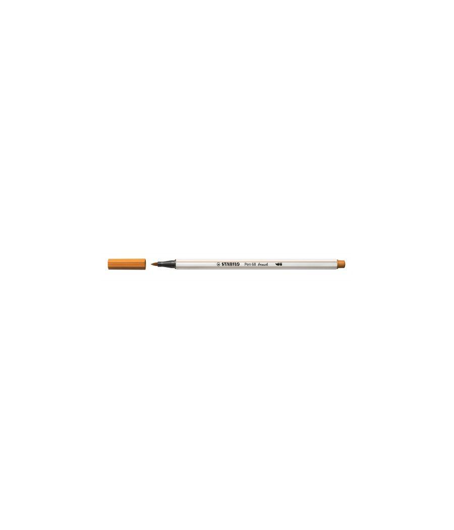 Rotulador punta fibra pincel pen 68 brush ocre oscuro stabilo 568/89 pack 10 unidades