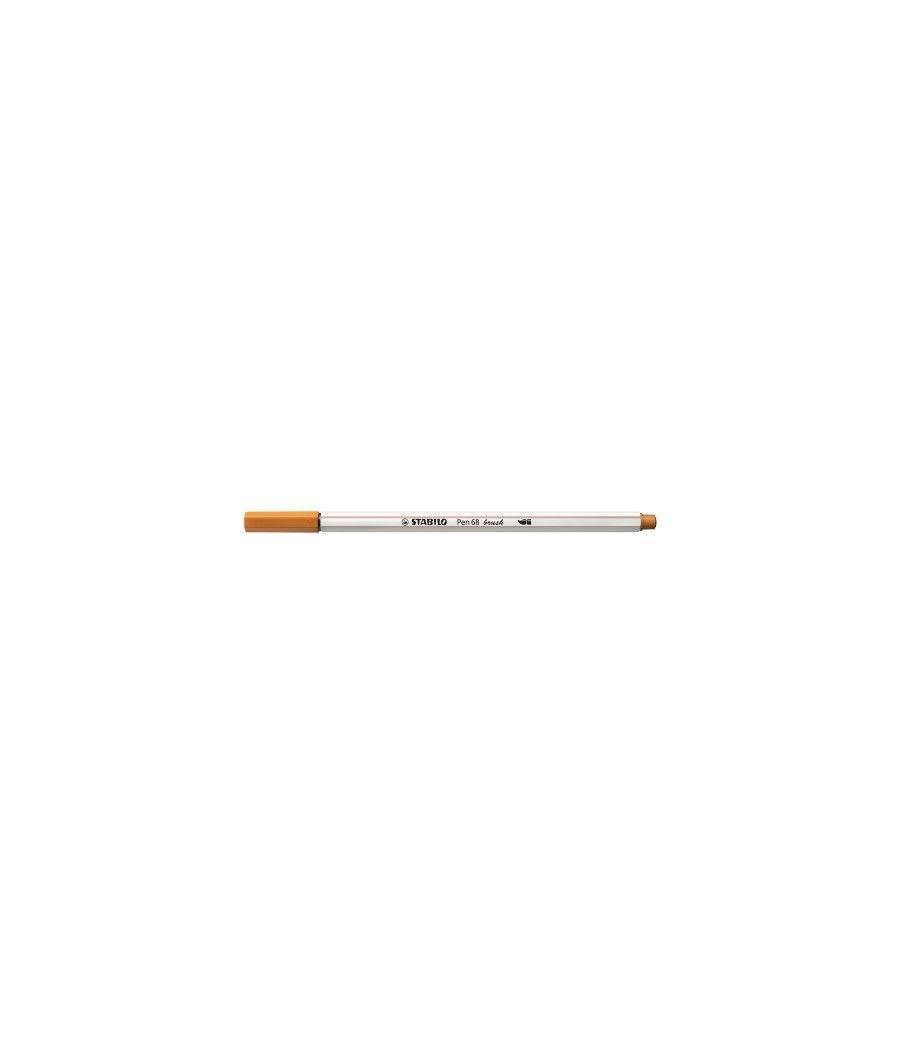 Rotulador punta fibra pincel pen 68 brush ocre oscuro stabilo 568/89 pack 10 unidades