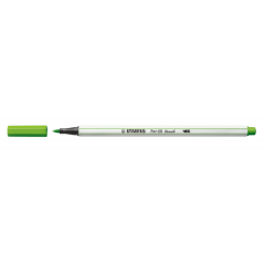 Rotulador punta fibra pincel pen 68 brush verde hoja stabilo 568/43 pack 10 unidades