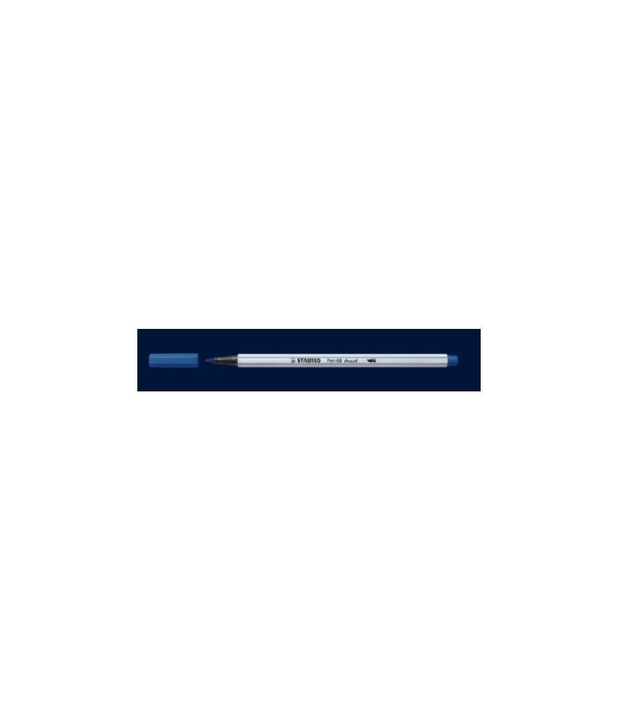 Rotulador punta fibra pincel pen 68 brush azul stabilo 568/32 pack 10 unidades