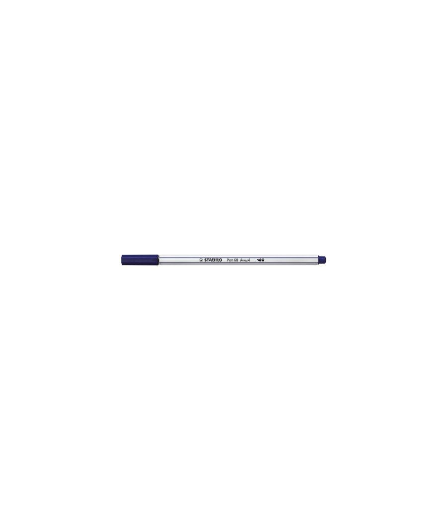 Rotulador punta fibra pincel pen 68 brush azul prusia stabilo 568/22 pack 10 unidades