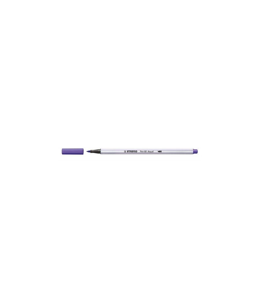 Rotulador punta fibra pincel pen 68 brush violeta stabilo 568/55 pack 10 unidades