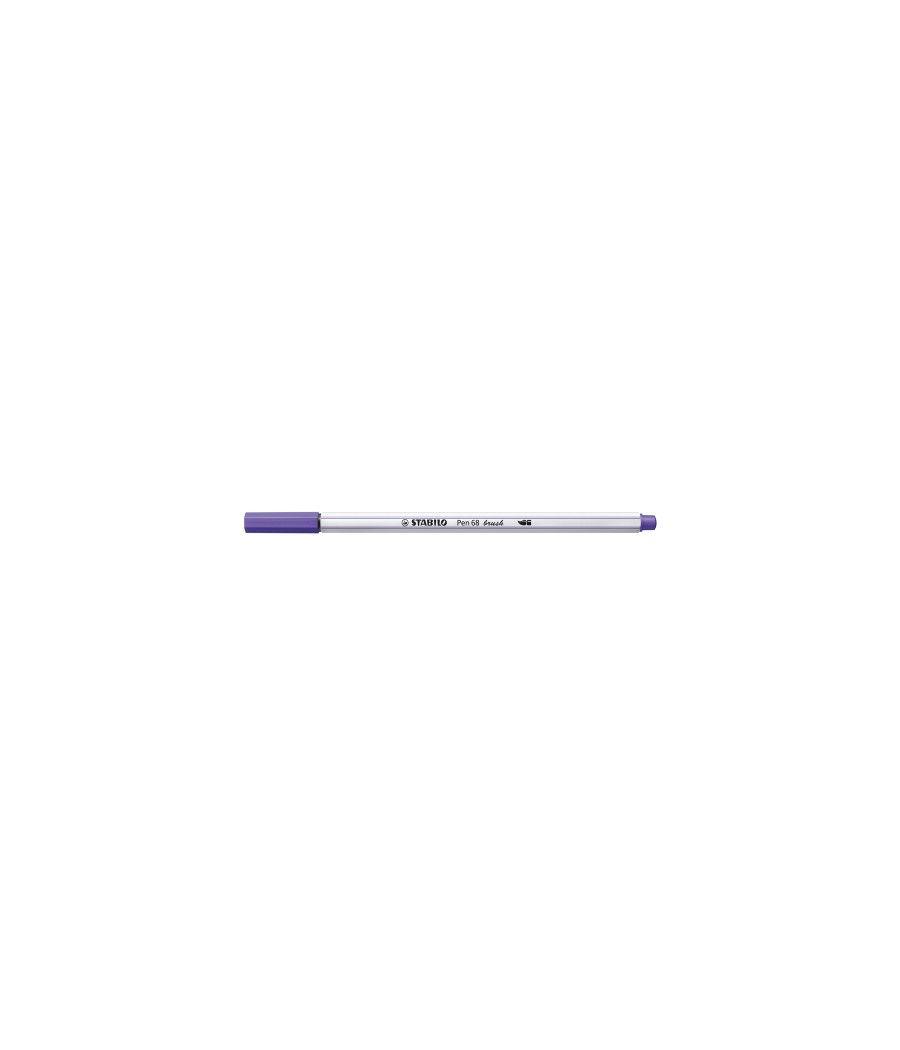 Rotulador punta fibra pincel pen 68 brush violeta stabilo 568/55 pack 10 unidades