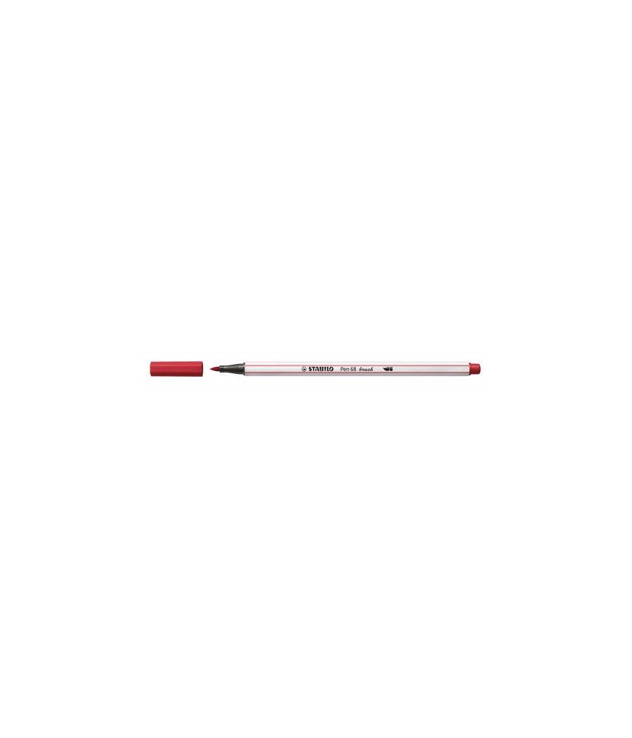 Rotulador punta fibra pincel pen 68 brush rojo oscuro stabilo 568/50 pack 10 unidades