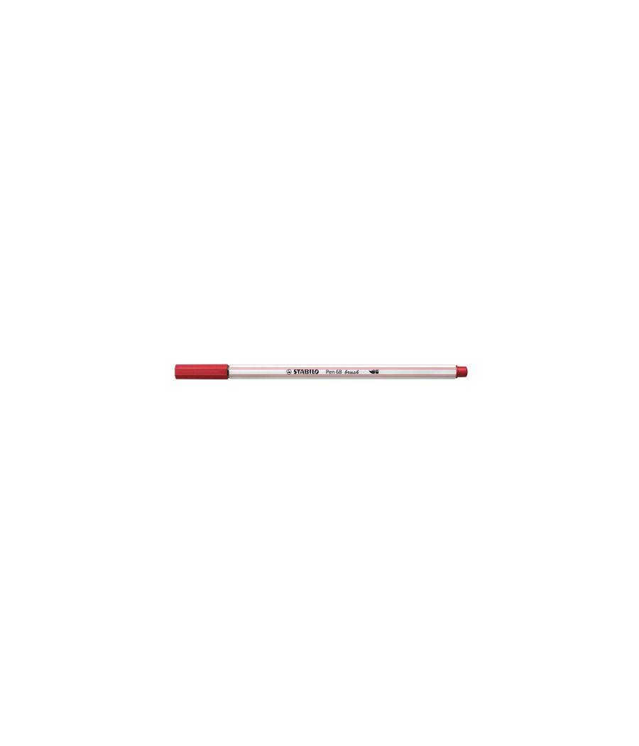 Rotulador punta fibra pincel pen 68 brush rojo oscuro stabilo 568/50 pack 10 unidades