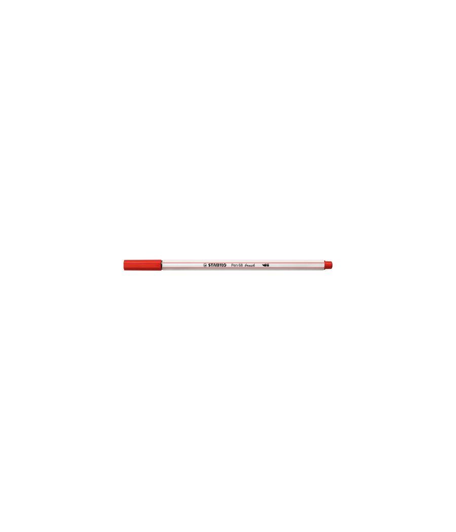 Rotulador punta fibra pincel pen 68 brush carmin stabilo 568/48 pack 10 unidades