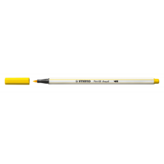 Rotulador punta fibra pincel pen 68 brush amarillo stabilo 568/44 pack 10 unidades