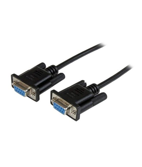 StarTech.com Cable de 1m Nulo de Módem Serie RS232 DB9 - Hembra a Hembra - Color Negro - Imagen 1