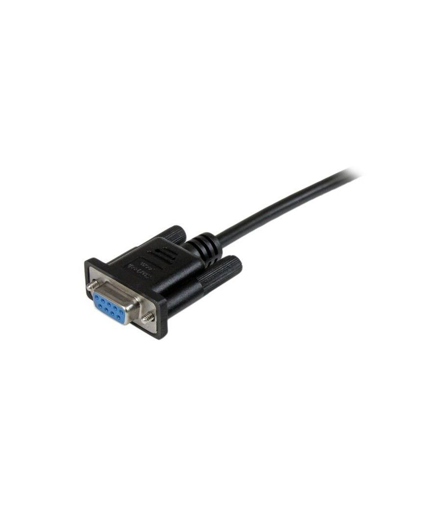 StarTech.com Cable de 1m Nulo de Módem Serie RS232 DB9 - Hembra a Hembra - Color Negro - Imagen 3