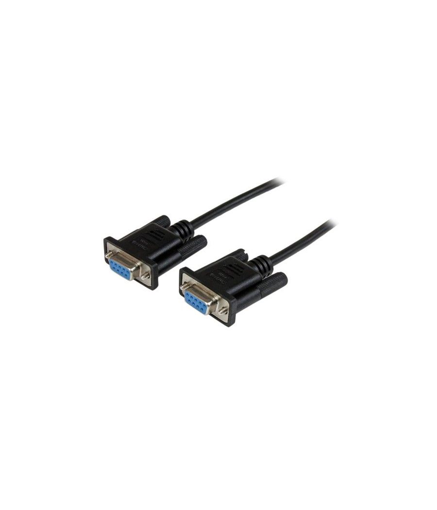 StarTech.com Cable de 2m Nulo de Módem Serie RS232 DB9 - Hembra a Hembra - Color Negro - Imagen 1