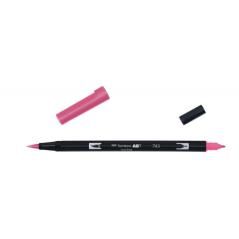 Rotulador doble punta pincel color hot pink tombow abt-743 pack 6 unidades