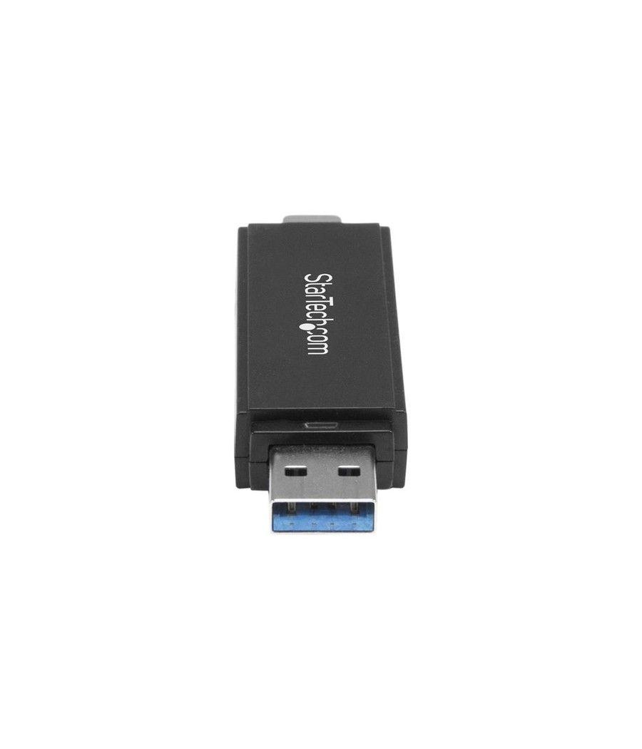 StarTech.com Lector Grabador USB 3.0 USB-C Tipo C y USB-A de Tarjetas de Memoria Flash SD Micro SD Alimentado por USB - Imagen 3