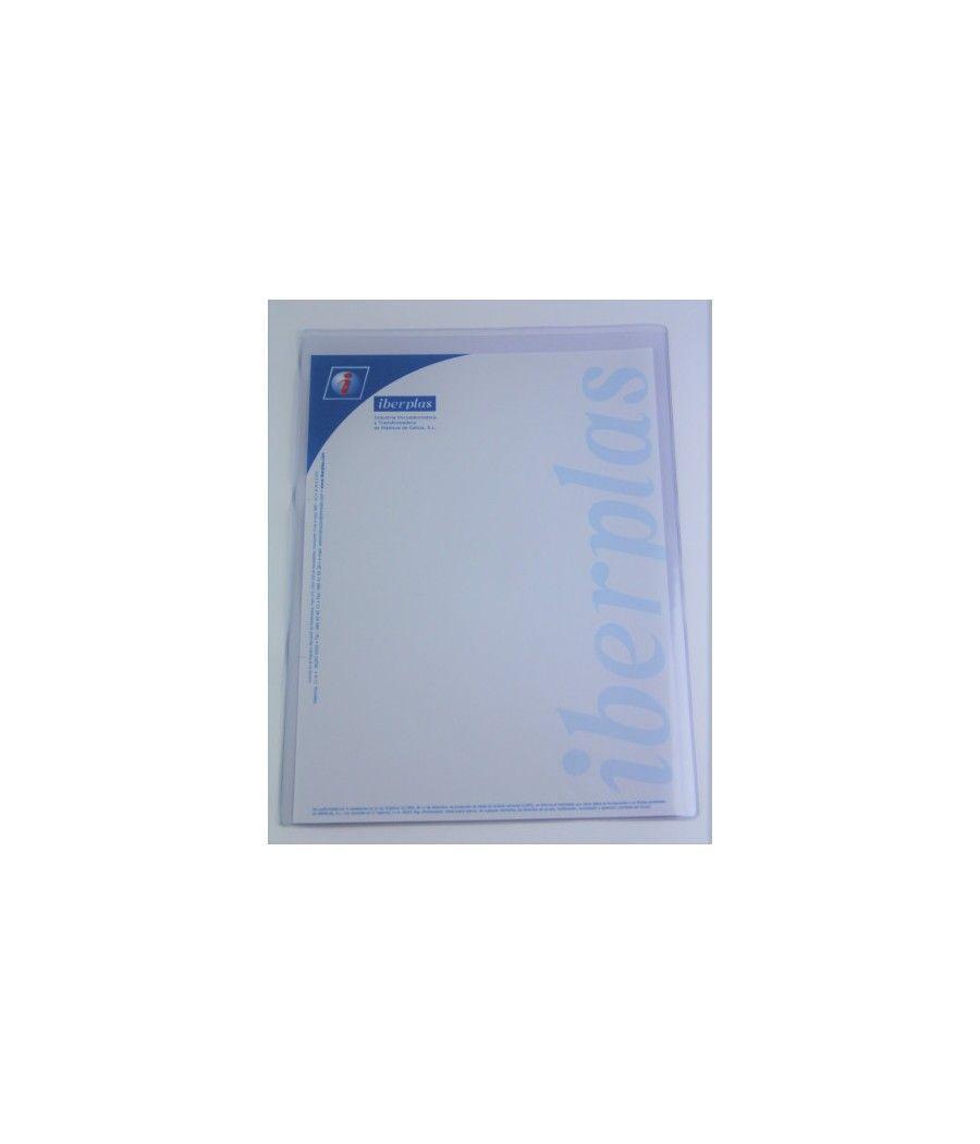 Caja 50 fundas formato folio "u" portadocumentos pvc cristal 150 micras iberplas 84q50