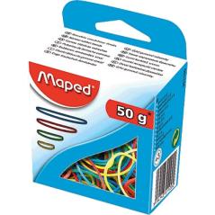 Expositor 12 cajas de gomas elasticas colores surtidos grosor 1,5mm. maped 351100