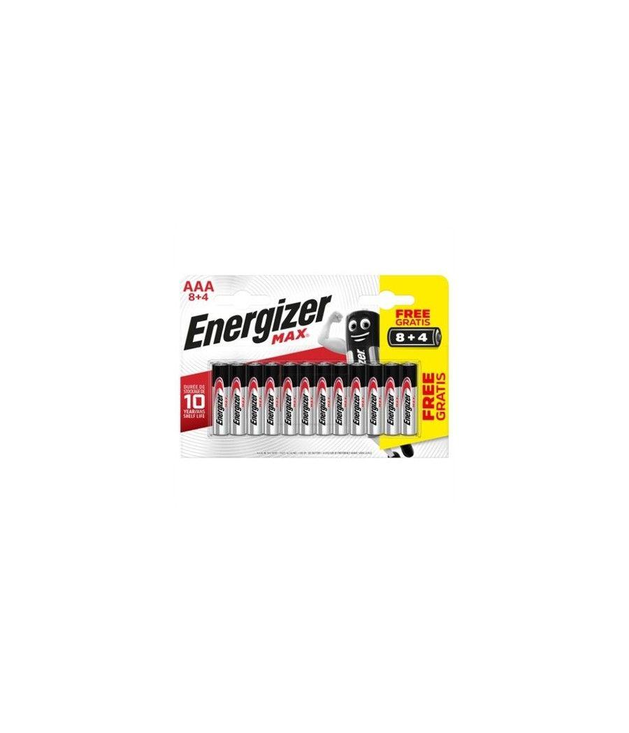 Blister 8 + 4 pilas max tipo lr03 (aaa) energizer e301531200