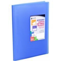 Carpeta carchiplas-book a4 polipropileno 50 fundas soldadas azul carchivo 50305050 pack 4 unidades