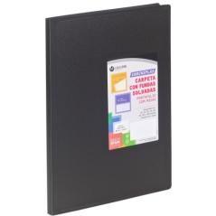 Carpeta carchiplas-book a4 polipropileno 50 fundas soldadas negro carchivo 50305006 pack 4 unidades