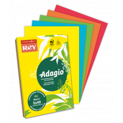 Paquete 500h papel 80gr a3 azul intenso adagio 156262 pack 5 unidades
