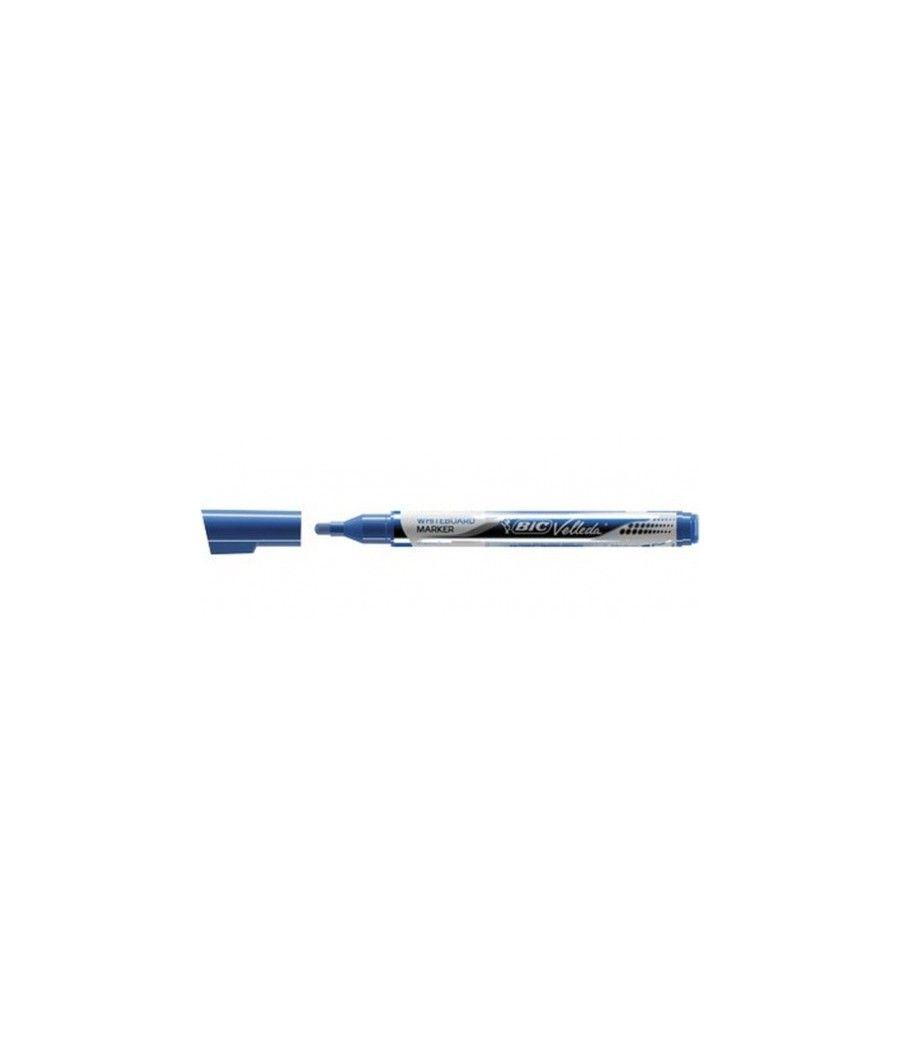 Marcador para pizarra blanca tinta liquida trazo 2mm. azul velleda 902087 pack 12 unidades
