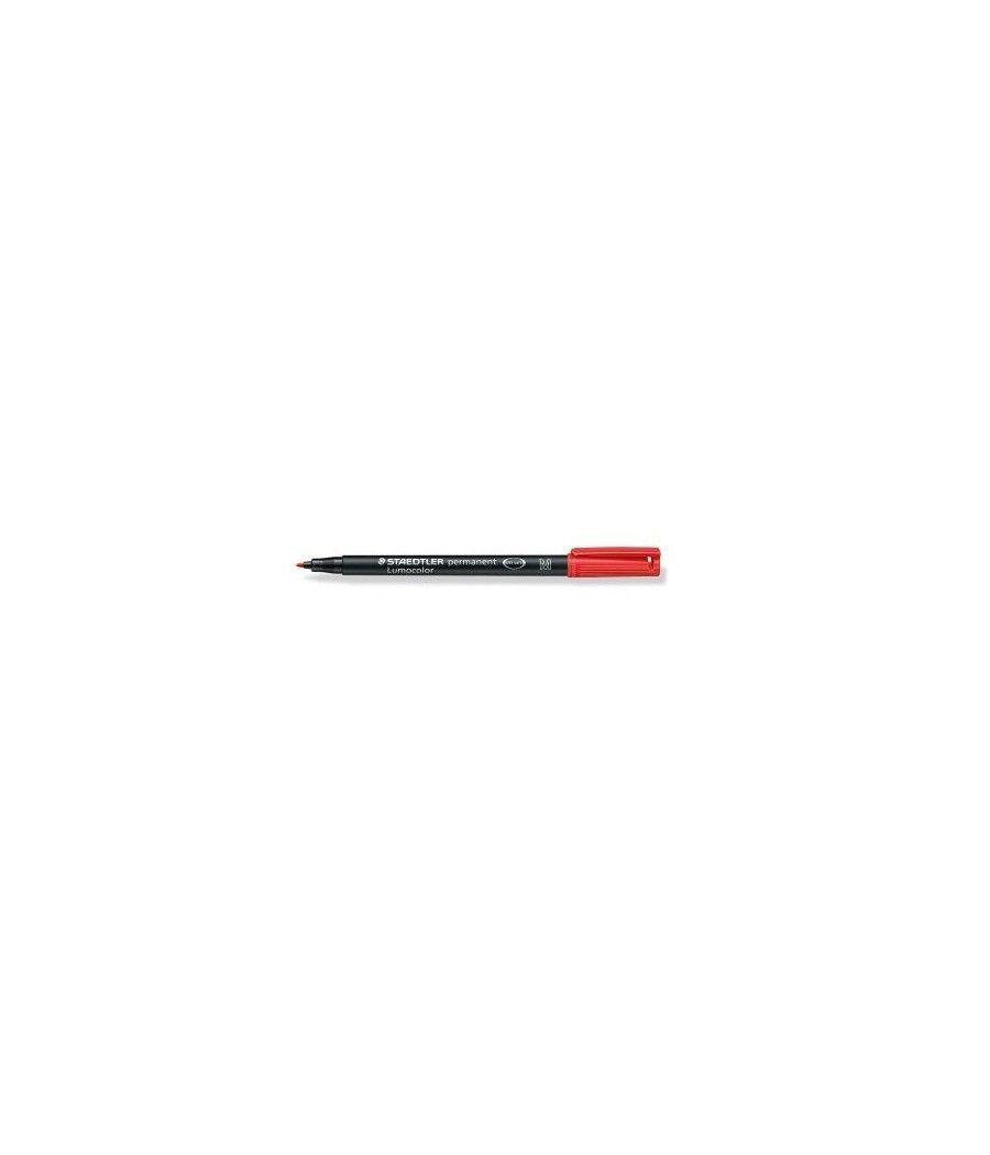 Marcador lumocolor permanente punta media 1mm. rojo staedtler 317-2 pack 10 unidades