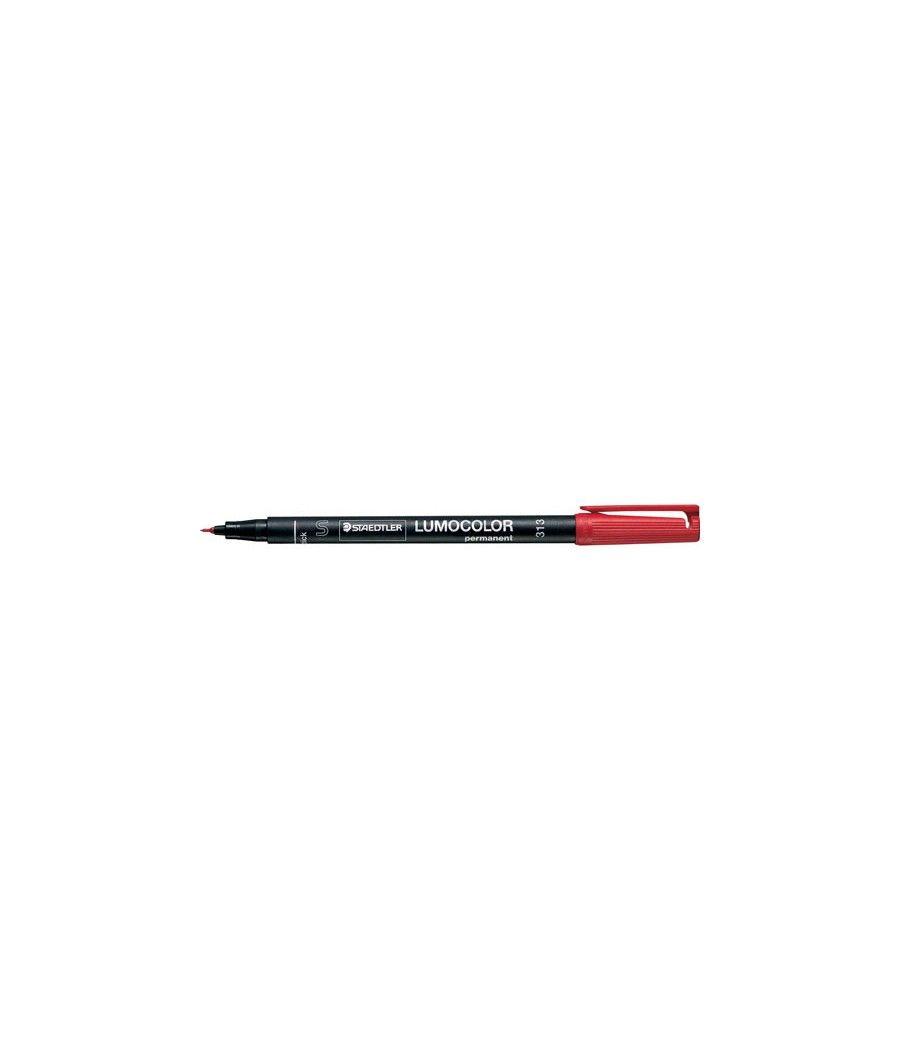 Marcador lumocolor permanente punta superfina 0,4mm. rojo staedtler 313-2 pack 10 unidades