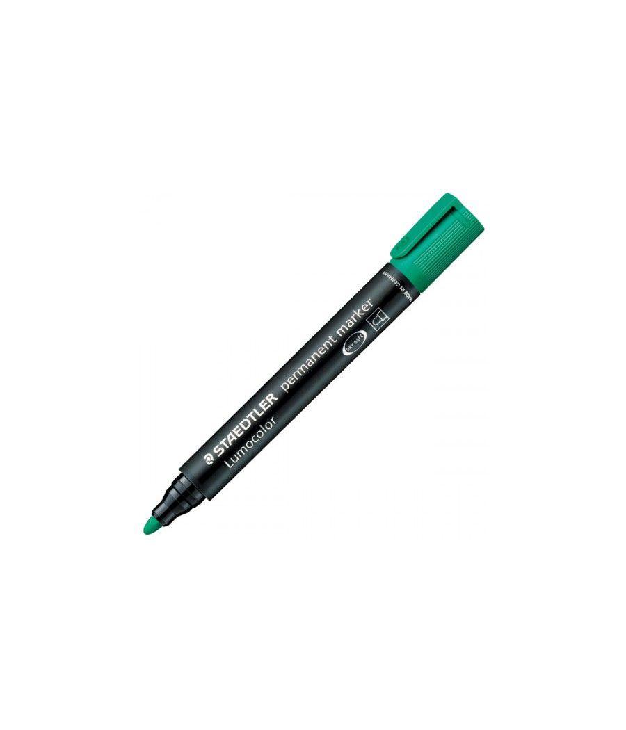 Marcador permanente lumocolor 352 trazo 2mm. verde staedtler 352-5 pack 10 unidades