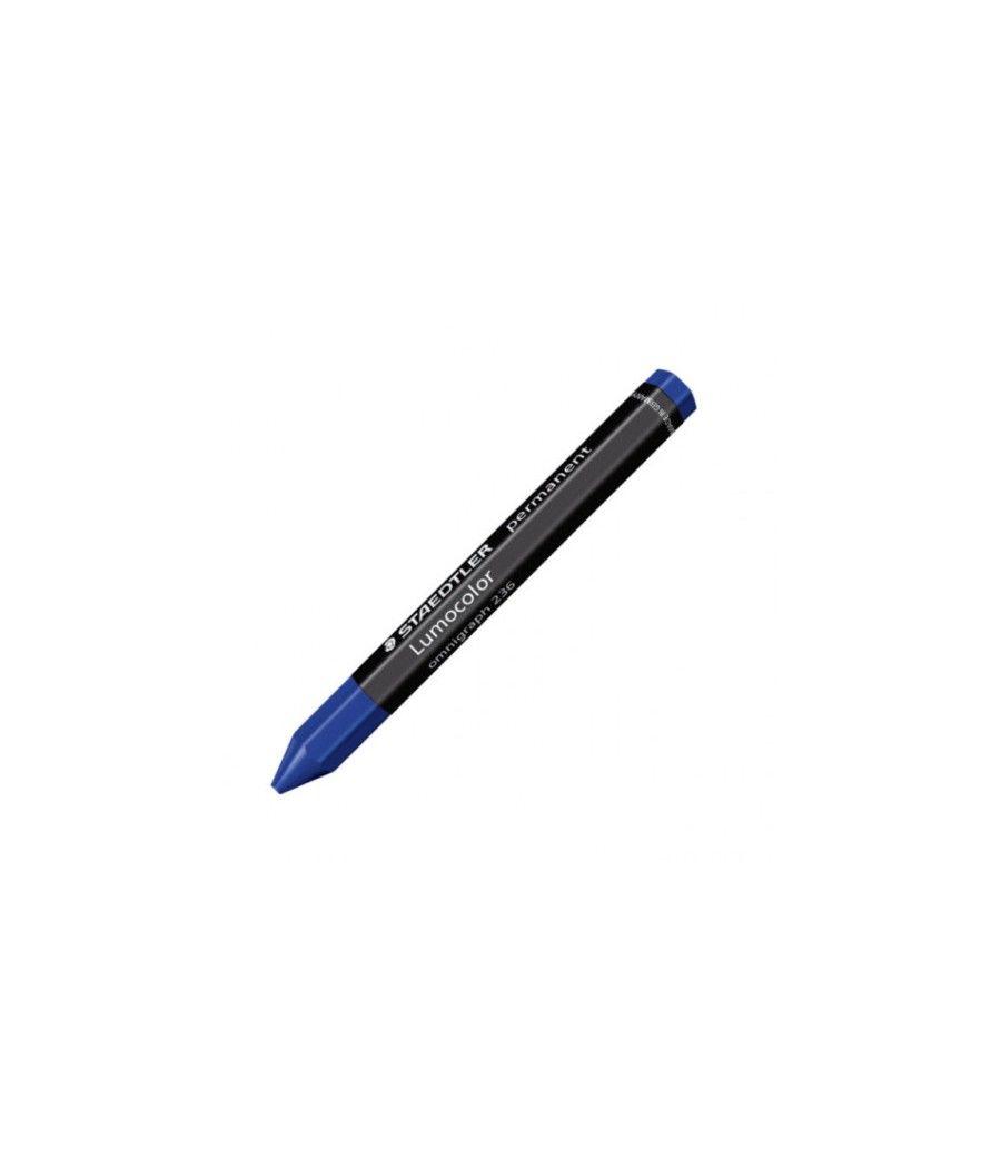 Lapiz cera permanente lumocolor omnigraph 12mm. azul staedtler 236-3 pack 12 unidades