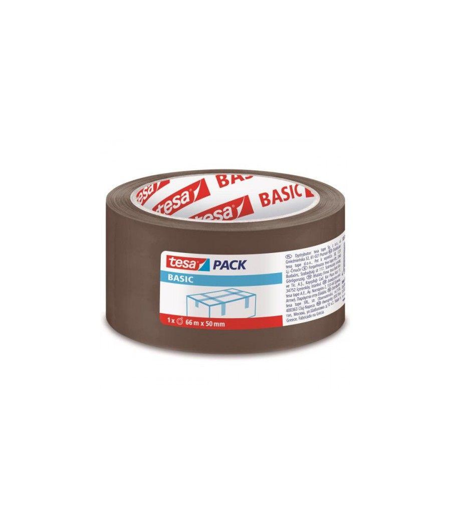 Pack 6 cintas de embalaje basic 50mm.x66m. marron tesa 58571-00000-00