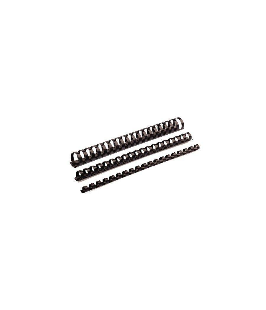 Pack 100 canutillos plastico 14 mm. negro fellowes 5346907