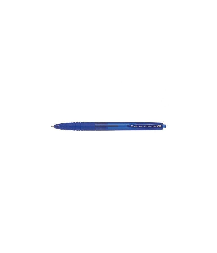 Pilot super grip g azul bolígrafo de punta retráctil con pulsador medio pack 12 unidades