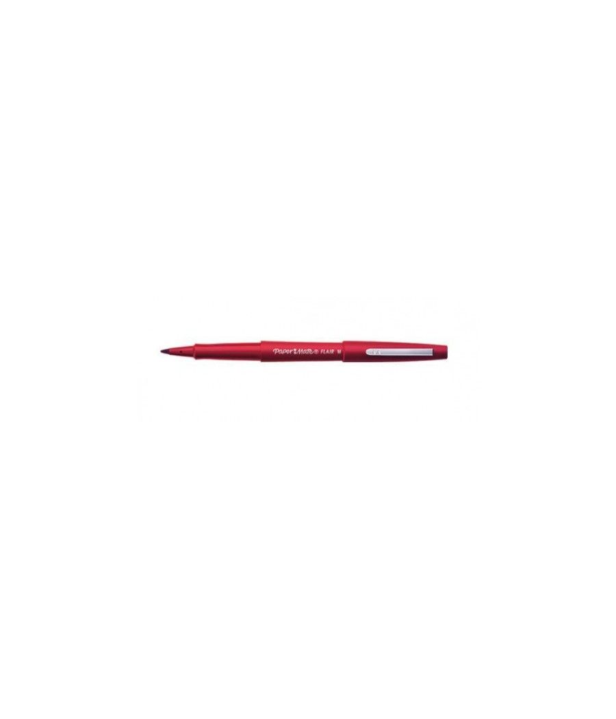 Rotulador flair punta fibra nylon rojo papermate s0190993 pack 12 unidades